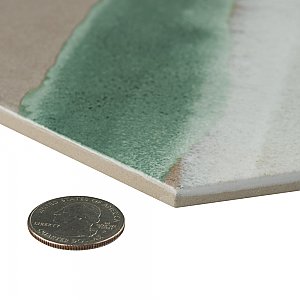 Matter Canvas Hex Taupe Green 7-7/8" x 9" Porcelain Floor & Wall Tile - Per Case of 10 - 3.80 Sq. Ft.