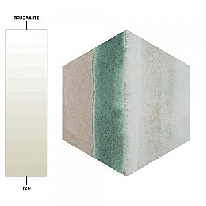 Matter Canvas Hex Taupe Green 7-7/8" x 9" Porcelain Floor & Wall Tile - Per Case of 10 - 3.80 Sq. Ft.