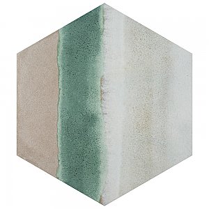 Matter Canvas Hex Taupe Green 7-7/8" x 9" Porcelain Floor & Wall Tile - Per Case of 10 - 3.80 Sq. Ft.