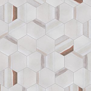 Matter Canvas Hex Bone Red 7-7/8" x 9" Porcelain Floor & Wall Tile - Per Case of 10 - 3.80 Sq. Ft.