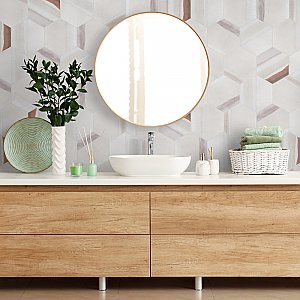 Matter Canvas Hex Bone Red 7-7/8" x 9" Porcelain Floor & Wall Tile - Per Case of 10 - 3.80 Sq. Ft.