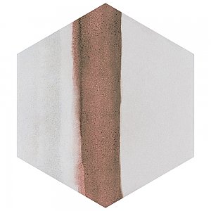 Matter Canvas Hex Bone Red 7-7/8" x 9" Porcelain Floor & Wall Tile - Per Case of 10 - 3.80 Sq. Ft.