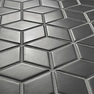 Metro Rhombus Matte Gray Porcelain Mosaic Tile - Sold Per Case of 10 - 9.14 Square Feet