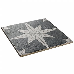 Compass Star Lava Stone 8" x 8" Porcelain Tile - Per Case of 25 Tile - 11.50 Sq. Ft. Per Case