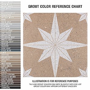 Compass Star Sand Stone 8" x 8" Porcelain Tile - Per Case of 25 Tile - 11.50 Sq. Ft. Per Case