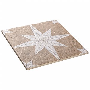 Compass Star Sand Stone 8" x 8" Porcelain Tile - Per Case of 25 Tile - 11.50 Sq. Ft. Per Case