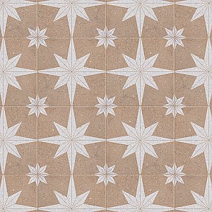 Compass Star Sand Stone 8" x 8" Porcelain Tile - Per Case of 25 Tile - 11.50 Sq. Ft. Per Case