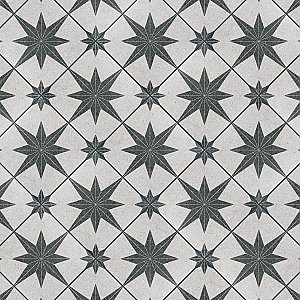 Compass Star White Stone 8" x 8" Porcelain Tile - Per Case of 25 Tile - 11.50 Sq. Ft. Per Case