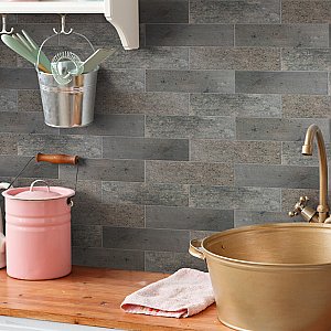 Capri Brick Nero 3" x 10" Porcelain Floor & Wall Tile - 27 Tiles Per Case - 5.13 Sq. Ft.