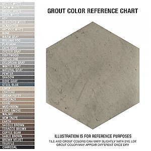 Capri Hex Fumo 7" x 8" Porcelain Floor & Wall Tile - 36 Tiles Per Case - 10.8 Sq. Ft.