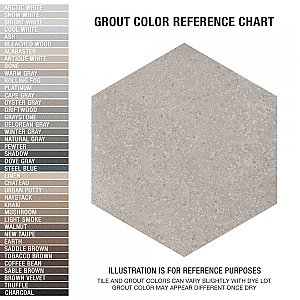 Palazzo Hex Luce 14-1/8" x 16-1/4" Porcelain Floor & Wall Tile - 9 Tiles Per Case - 11.07 Sq. Ft.