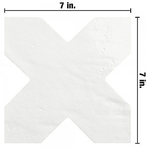 Argile Cross Bianco 7" x 7" Porcelain Floor and Wall Tile - 1 Tiles Per Case - 0.3 Square Feet