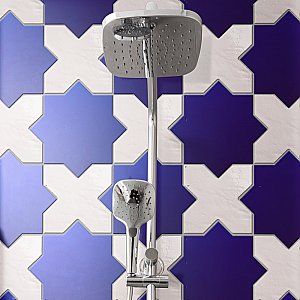 Argile Cross Bianco 7" x 7" Porcelain Floor and Wall Tile - 1 Tiles Per Case - 0.3 Square Feet