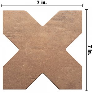 Argile Cross Cotto 7" x 7" Porcelain Floor and Wall Tile - 1 Tiles Per Case - 0.3 Square Feet