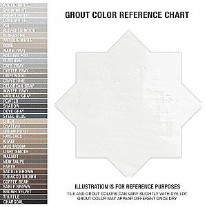 Argile Star Bianco 7" x 7" Porcelain Floor and Wall Tile - 1 Tiles Per Case - 0.42 Square Feet