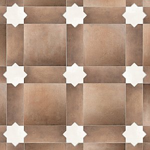 Argile Star Bianco 7" x 7" Porcelain Floor and Wall Tile - 1 Tiles Per Case - 0.42 Square Feet