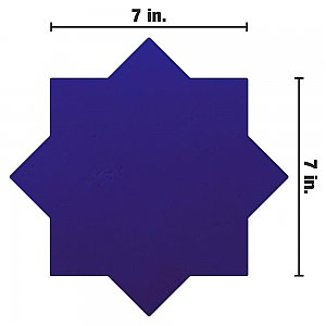 Argile Star Blu 7" x 7" Porcelain Floor and Wall Tile - 1 Tiles Per Case - 0.42 Square Feet