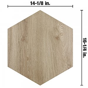 Natura Hex Camel 14-1/8" x 16-1/4" Porcelain Floor & Wall Tile -9 Tiles Per Case - 11.07 Sq. Ft.