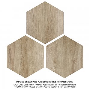 Natura Hex Camel 14-1/8" x 16-1/4" Porcelain Floor & Wall Tile -9 Tiles Per Case - 11.07 Sq. Ft.