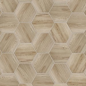 Natura Hex Camel 14-1/8" x 16-1/4" Porcelain Floor & Wall Tile -9 Tiles Per Case - 11.07 Sq. Ft.