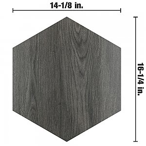 Natura Hex Nero 14-1/8" x 16-1/4" Porcelain Floor & Wall Tile -9 Tiles Per Case - 11.07 Sq. Ft.