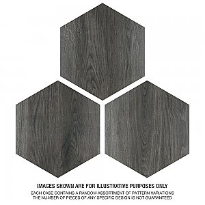 Natura Hex Nero 14-1/8" x 16-1/4" Porcelain Floor & Wall Tile -9 Tiles Per Case - 11.07 Sq. Ft.