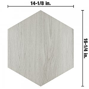 Natura Hex White 14-1/8" x 16-1/4" Porcelain Floor & Wall Tile -9 Tiles Per Case - 11.07 Sq. Ft.
