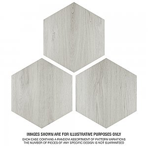Natura Hex White 14-1/8" x 16-1/4" Porcelain Floor & Wall Tile -9 Tiles Per Case - 11.07 Sq. Ft.