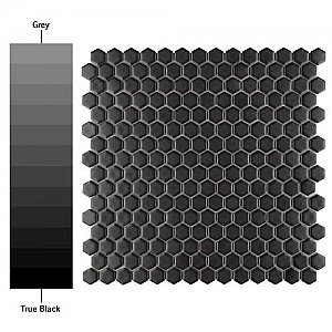Colmena Matte Gunmetal Hex 11-1/2" x 11-5/8" Tile - Black - Per Case of 5 Sheets - 4.75 Square Feet