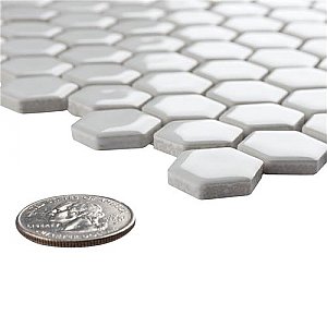 Colmena Matte White Hex 11-1/2" x 11-5/8" Tile - Per Case of 5 Sheets - 4.75 Square Feet
