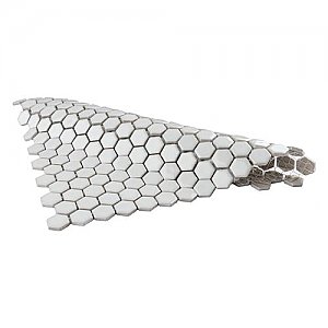 Colmena Matte White Hex 11-1/2" x 11-5/8" Tile - Per Case of 5 Sheets - 4.75 Square Feet