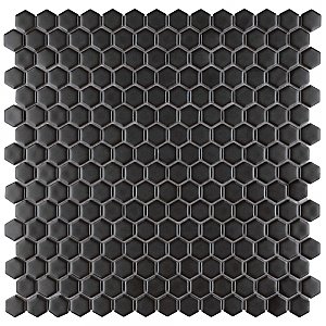 Colmena Hex Matte Carbon 11-1/2" x 11-5/8" Porcelain Mosaic Tile - 5 Tiles Per Case - 4.75 Square Feet