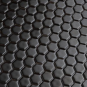 Colmena Hex Matte Carbon 11-1/2" x 11-5/8" Porcelain Mosaic Tile - 5 Tiles Per Case - 4.75 Square Feet