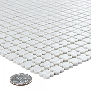 Fioretti Glossy Blanco 12" x 12" Ceramic Mosaic Tile - 1 Tiles Per Case - 1.02 Sq. Ft.