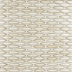 Pescado Glossy Crema 12"x 12-1/2" Porcelain Tile - Per Sheet - 1.06 Sq. Ft.
