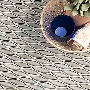 Pescado Linen Grey 12"x 12-1/2" Porcelain Tile - Per Case of 5 Sheets - 5.30 Sq. Ft.