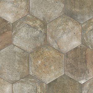 Boston Ferro Hex Crema 14-1/8" x 16-1/4" Porcelain Tile - Sold Per Case of 9 - 11.05 Square Feet