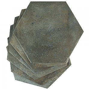 Boston Ferro Hex Ombra 14-1/8" x 16-1/4" Porcelain Tile - Sold Per Case of 9 - 11.05 Square Feet