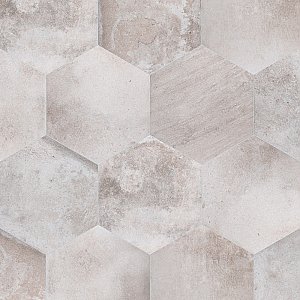 Americana Boston Hex Downtown 14-1/8" x 16-1/4" Porcelain Floor and Wall Tile - 9 Tiles Per Case - 11.07 Square Feet