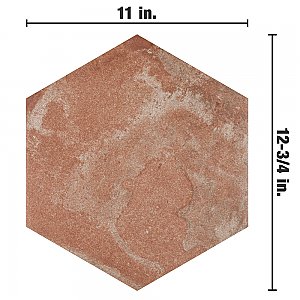 Americana Boston Hex North 11" x 12-3/4" Porc Floor & Wall Tile - 15 Tiles Per Case - 11.25 Sq. Ft.