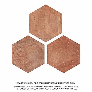 Americana Boston North Hex 14-1/8" x 16-1/4" Porcelain Floor Wall Tile - Per Case of 9 - 11.07 Square Feet