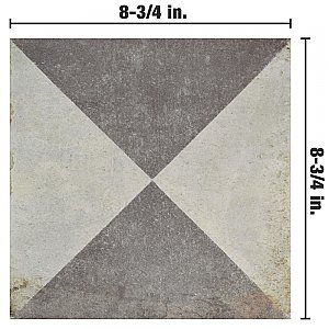 D'Anticatto Decor Triangoli 8-3/4" x 8-3/4" Porcelain Tile - Per Case of 20 - 11.25 Square Feet