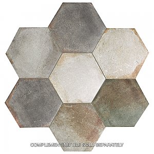 D'Anticatto Hex Bianco 11" x 12-5/8" Porcelain Tile - Per Case of 15 - 11.22 Square Feet