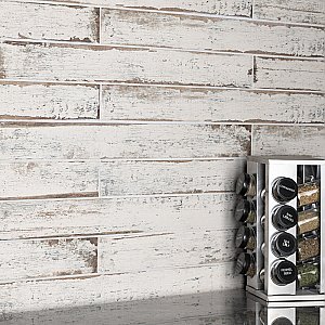 Retro Blanc 2-3/4" x 23-1/2" Porcelain Floor & Wall Tile - 24 Tiles Per Case - 11.52 Sq. Ft.