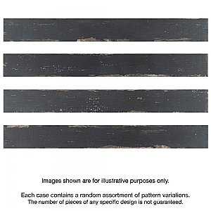 Retro Nero 2-3/4" x 23-1/2" Porcelain Floor & Wall Tile - 24 Tiles Per Case - 11.52 Sq. Ft.