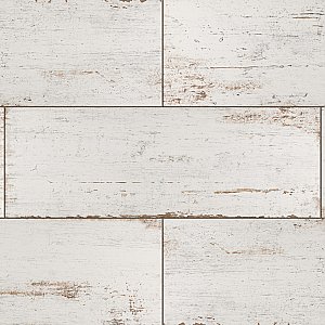 Retro Blanc 8-1/4" x 23-1/2" Porcelain Floor & Wall Tile - 8 Tiles Per Case - 11.12 Sq. Ft.
