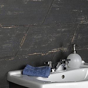 Retro Naveta Nero 7" x 16-3/8" Porcelain Floor & Wall Tile - 13 Tiles Per Case - 11.05 Sq. Ft.