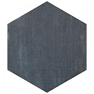 Retro Mini Hex Blue 7" x 8" Porcelain Floor & Wall Tile - Sold Per Case of 36 - 11.16 Sq. Ft.