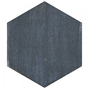 Retro Mini Hex Blue 7" x 8" Porcelain Floor & Wall Tile - Sold Per Case of 36 - 11.16 Sq. Ft.