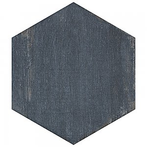 Retro Mini Hex Blue 7" x 8" Porcelain Floor & Wall Tile - Sold Per Case of 36 - 11.16 Sq. Ft.